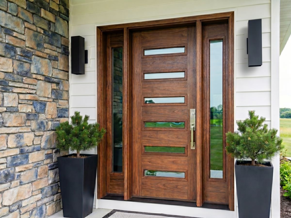 Modern entry door installation